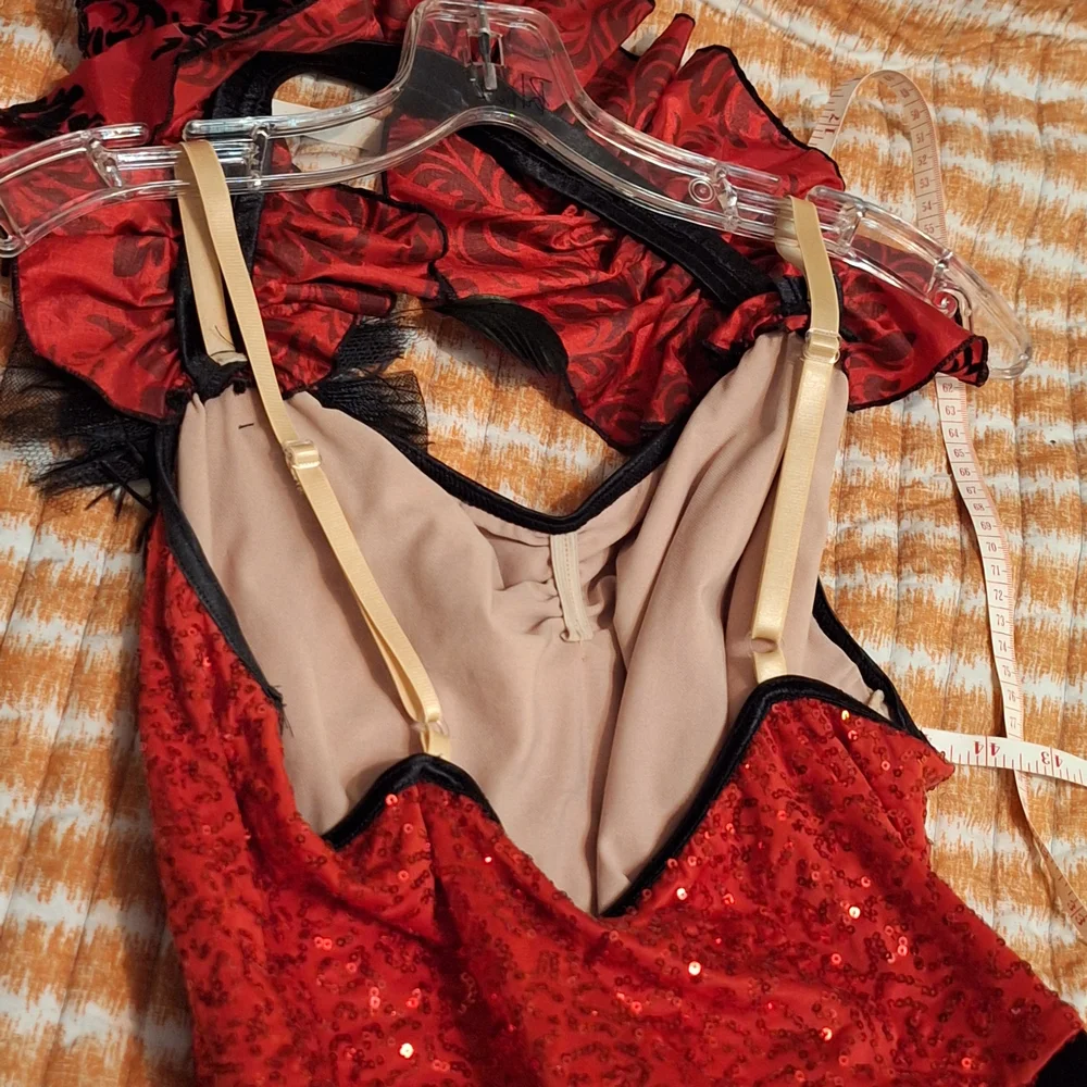 Weissman Elegant Red and Black Kids Dance Costume
